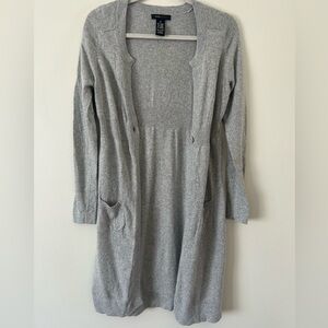 BCBGMaxAzria Light Gray Knit Top Cardigan